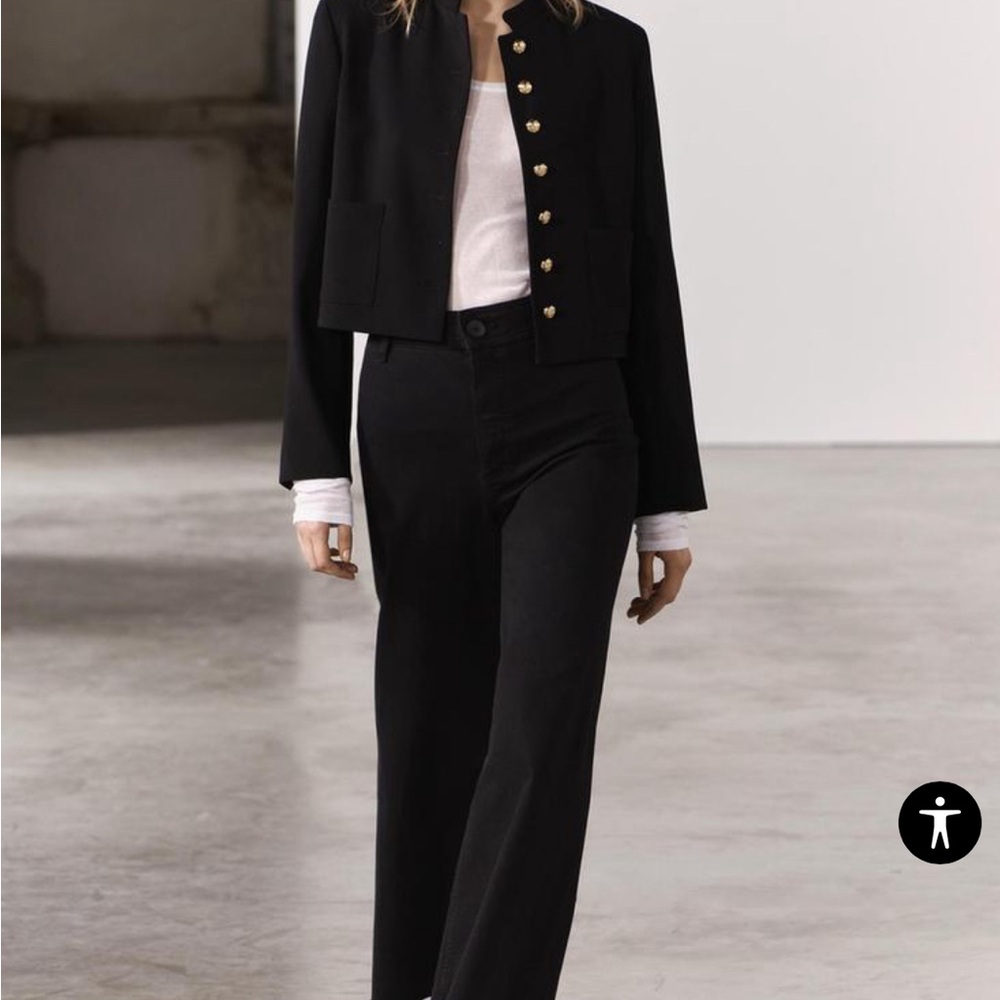 Zara raw hem sailor pant